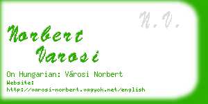 norbert varosi business card