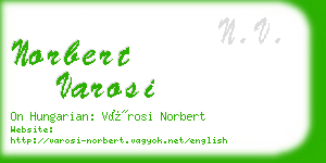 norbert varosi business card